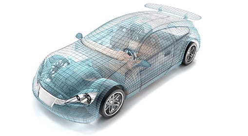 car wireframe model