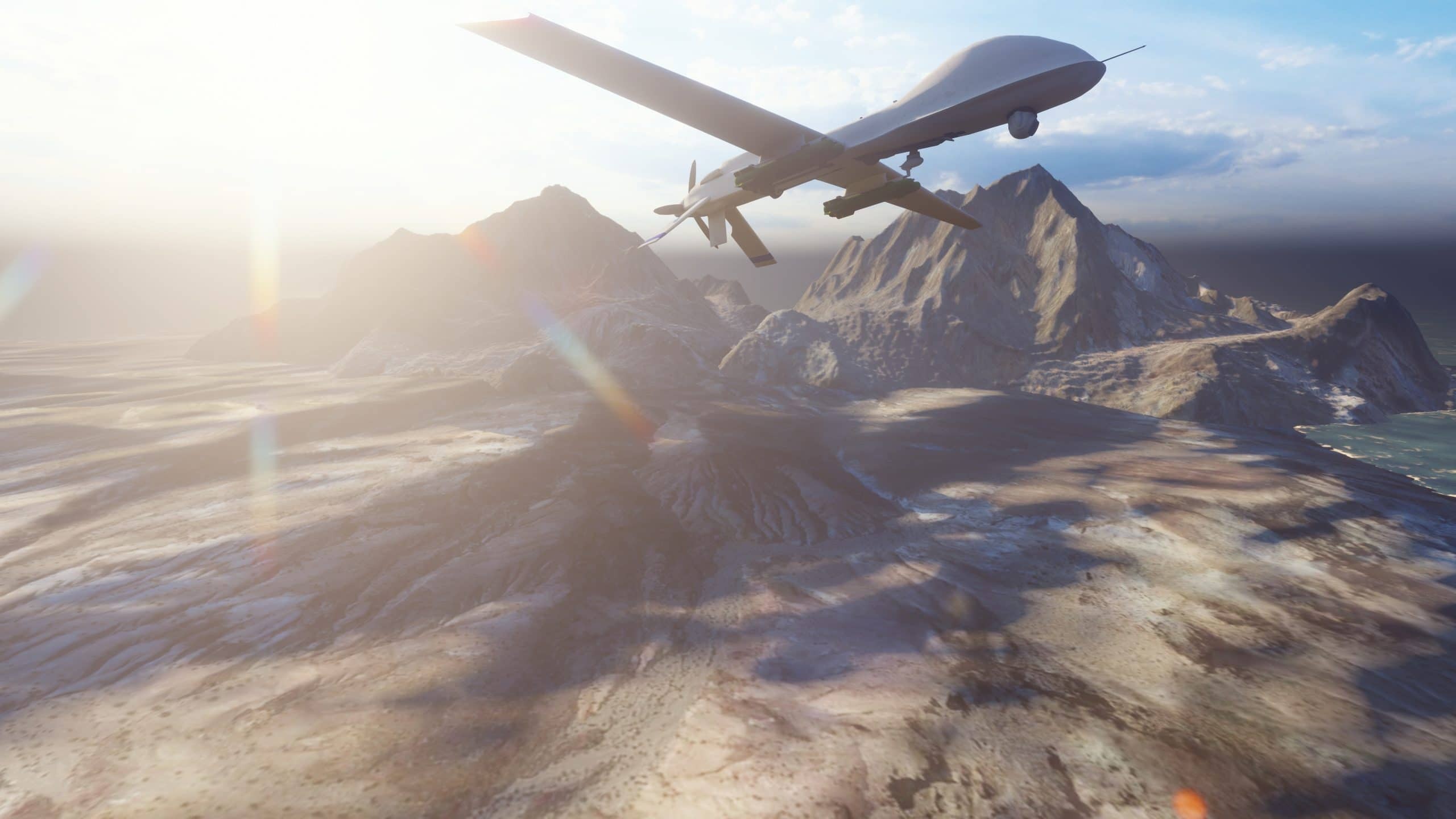 predator drone with secure 1553 technology